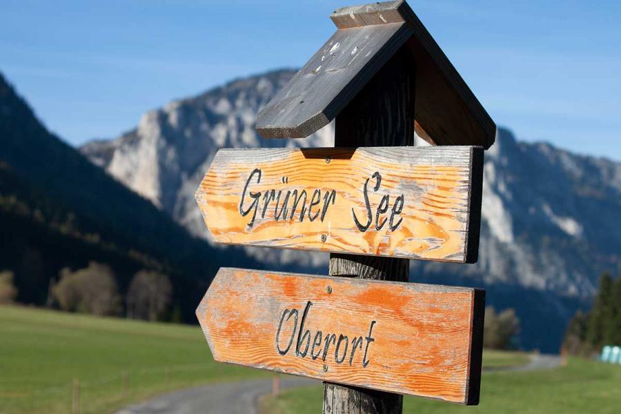 Schild zum Grünen See